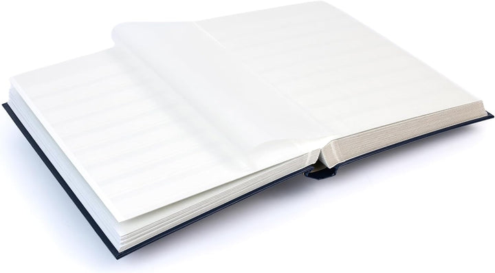 Leuchtturm 320838 Briefmarken-Sammelalbum Comfort - DIN A4, 64 Seiten, Pergaminstreifen, wattierter