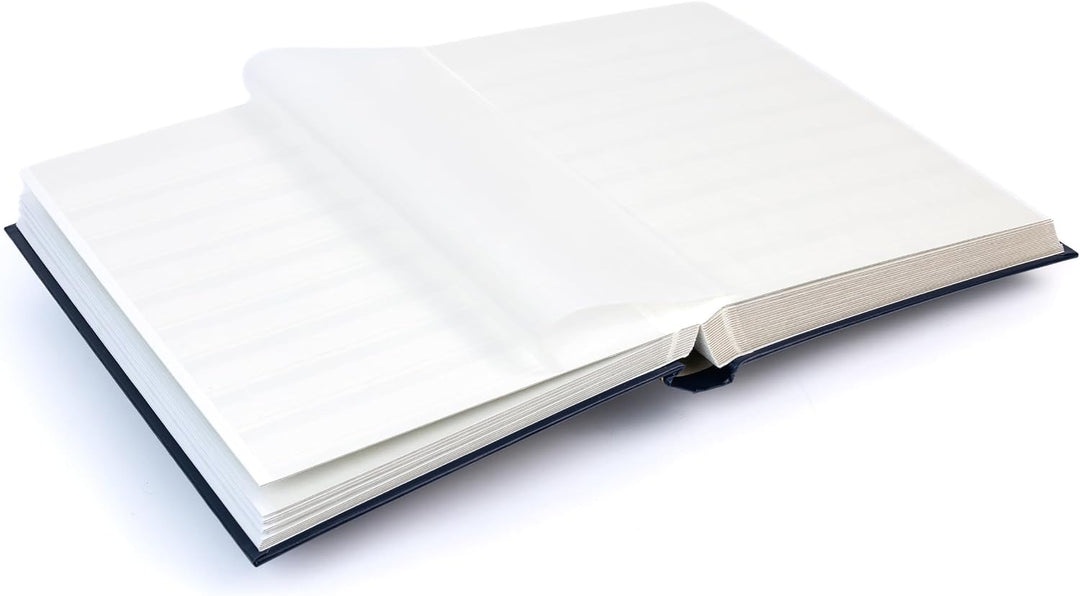 Leuchtturm 336541 Briefmarken-Sammelalbum Comfort - DIN A4, 64 Seiten, Pergaminstreifen, wattierter
