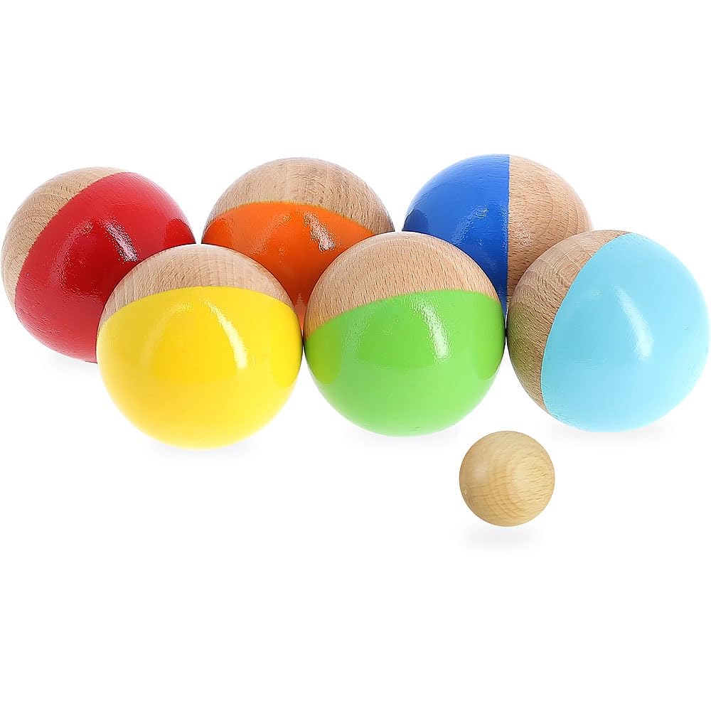 Vilac - Moit-Moit Boccia, Outdoor-Spiel – Geschicklichkeitsspiel und Präzisionsspiel aus Holz – Gese