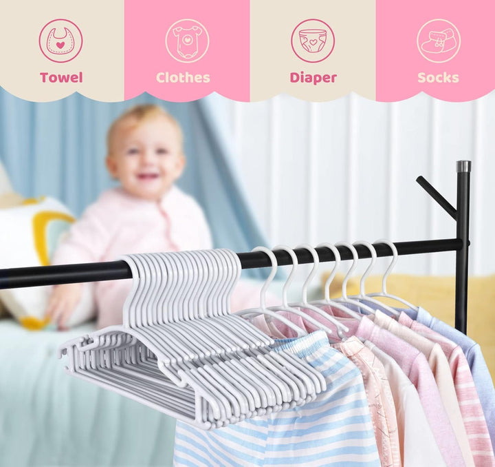 ilauke 36 Stück Kleiderbügel Kinderkleiderbügel Set, Baby Kleiderbügel Hangers aus Kunststoff, Aufbe