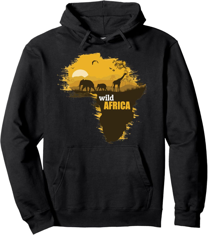 Afrika Karte South Tiere Big Five Safari Pullover Hoodie