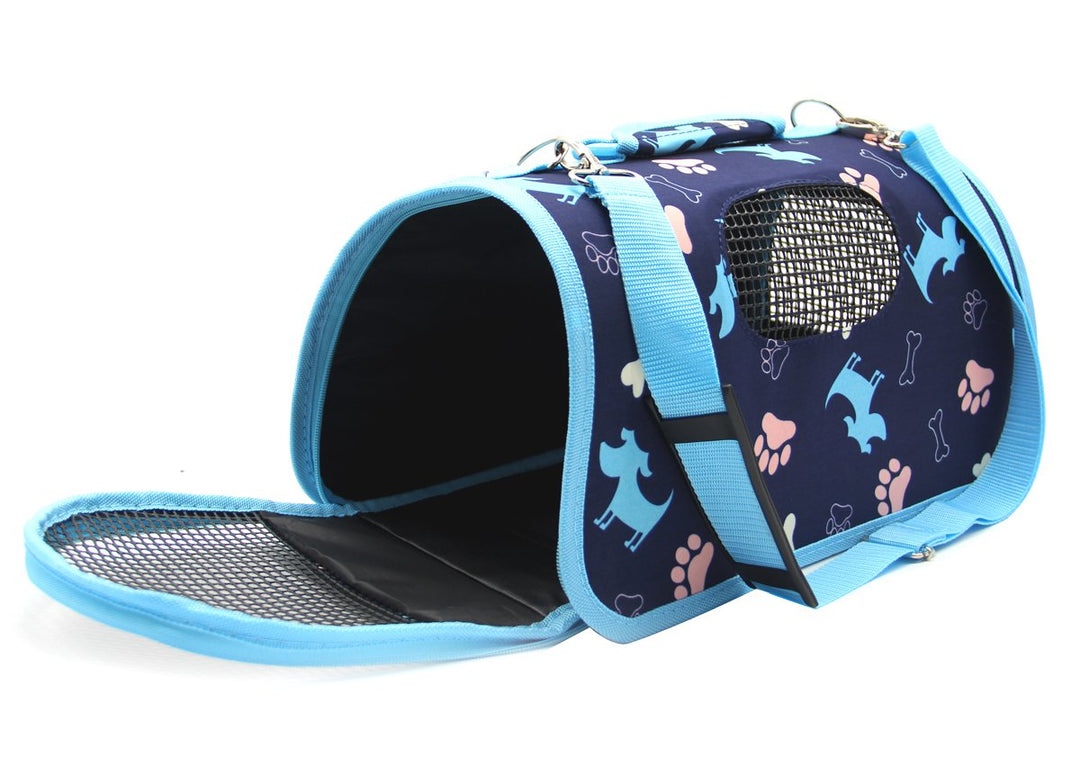 BPS Transporttasche für Haustiere, Hunde, Katzen, Tiere, 3 Grössen S/M/L zur Auswahl (M, Blau) BPS-5