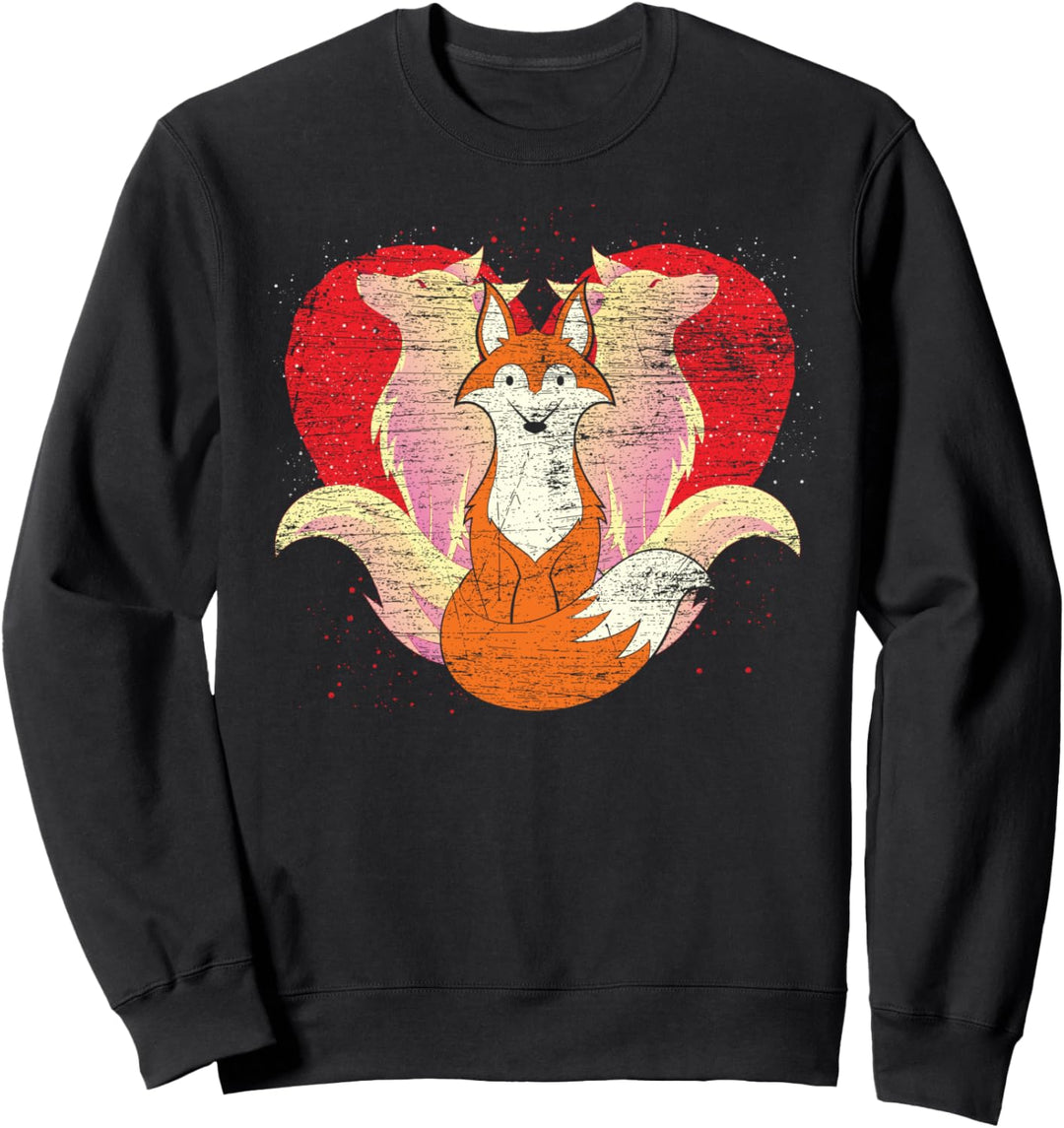 Waldtier Herz Waldbewohner Tierfreund Liebe Fuchs Sweatshirt