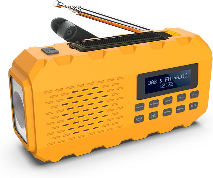 NEWTRO MULTIFUNKTIONS-KURBELRADIO DAB+/DAB/FM - MULTIFUNKTIONALES DIGITALRADIO MIT Taschenlampe, LES