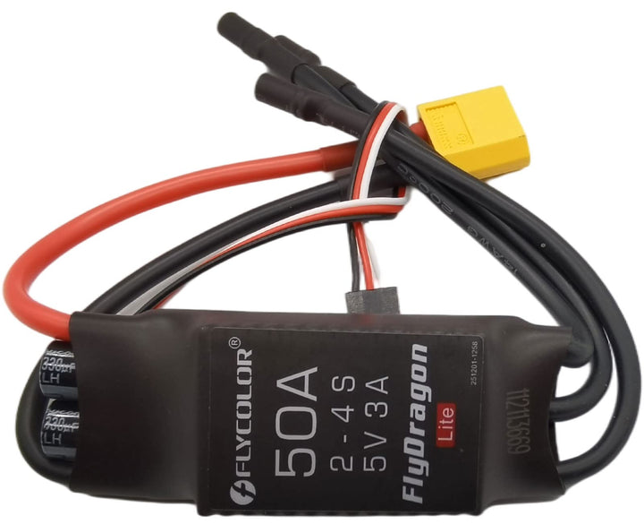 50A ESC 2-4S Elektrischer Geschwindigkeitsregler 5V 3A BEC mit XT60 & 3,5mm Bullet Plugs für RC Droh