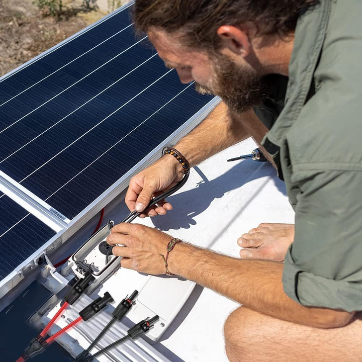 URAQT Solarkabel Y Verteiler, 1 Paar 4 mm² Solarkabel Y Solar Cable Wasserdicht Y Splitter 12AWG Plu