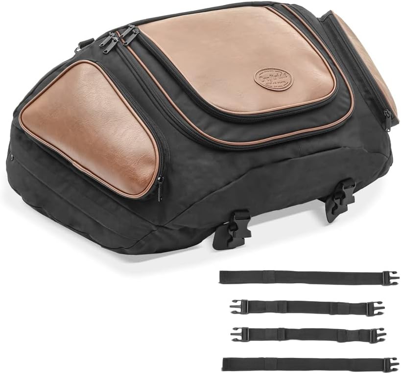Craftride - Motorrad Hecktasche Vintage Gepäck-Tasche kompatibel für sozius hinten
