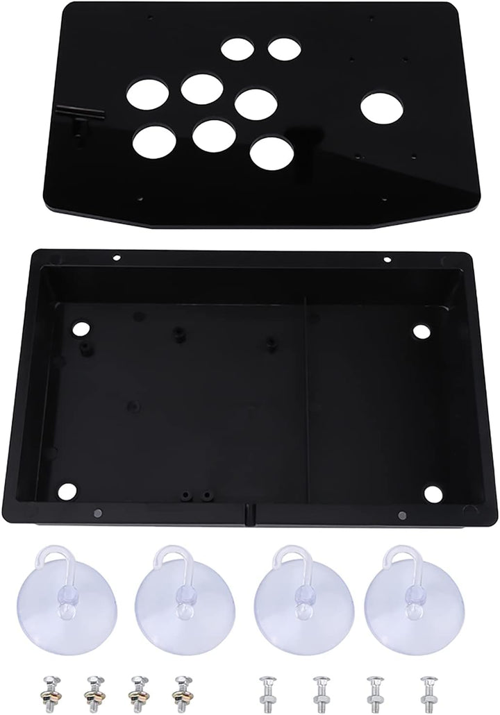 DIY Joystick Controller Set, Spielsteuerung mit Gehäuse und Saugnapf-Befestigung, Klassisches Design