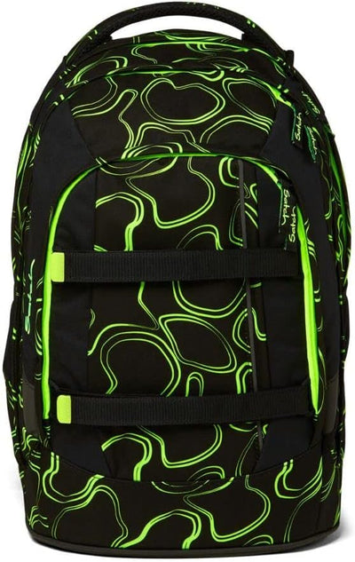 satch Pack Schulrucksack Set 3tlg. mit Schlamperbox und Sportbeutel Green Supreme