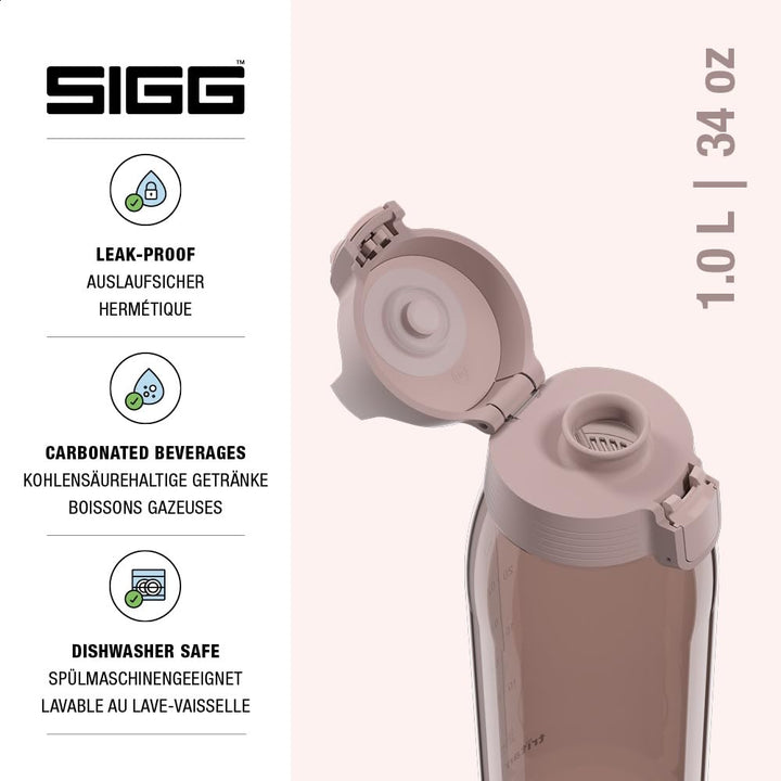 SIGG - Tritan Trinkflasche - Total Color ONE - Für Kohlensäurehaltige Getränke Geeignet - Spülmaschi