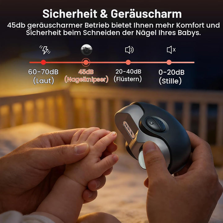 Elektrischer Nagelknipser für Senioren – 2025 Neu Nagelfräser mit LED, 3 Geschwindigkeitsstufen, Ult