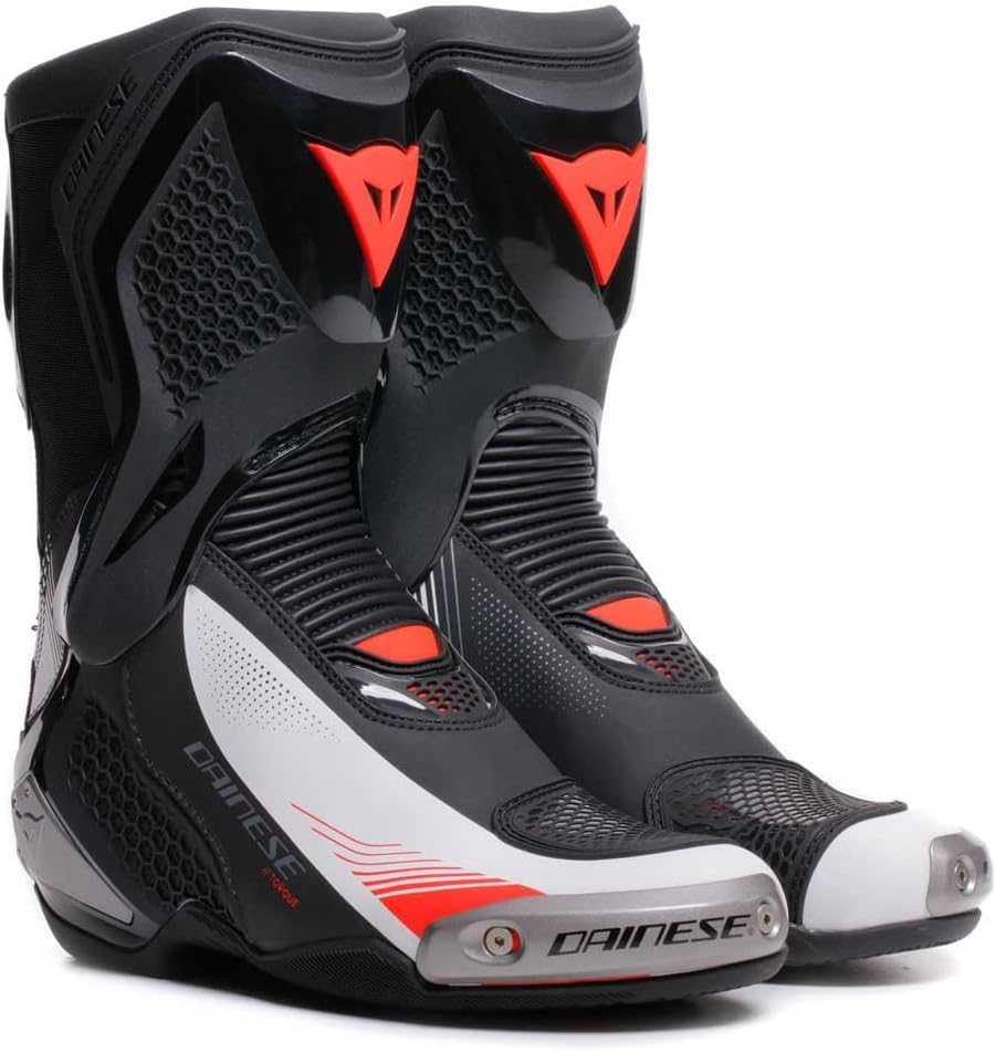 Dainese Stiefel Torque 4 Lady Boots Motorradstiefel Racing Stiefel, 36 EU 36 EU Black White Red Fluo