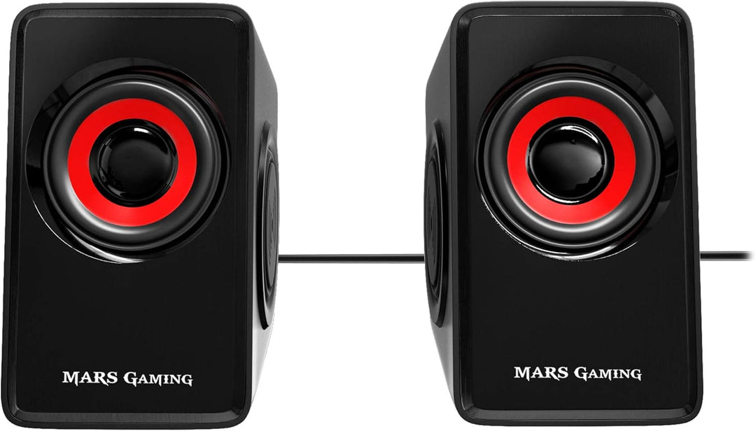 Mars Gaming MS1, 10W Lautsprecher, Subwoofer, 3,5mm Klinke, PC/Mac/Smartphone/Tablet, MS1
