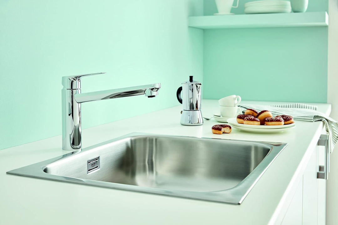 GROHE Start Curve - Einhand- Spültischarmatur (Einlochmontage, langlebige Oberfläche, Schwenkbereich