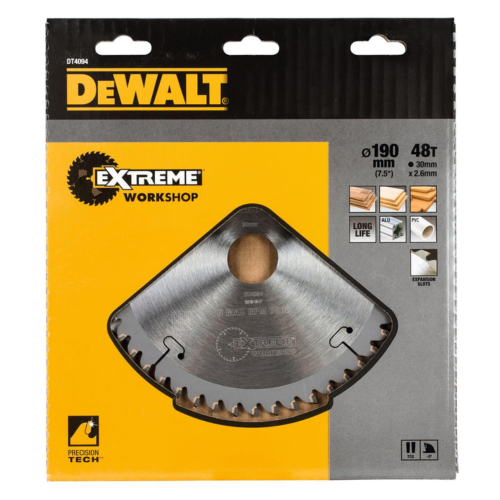Dewalt DT4094-QZ EXTREME Kreissägeblatt 190x30x2.6 48TFZ -5°