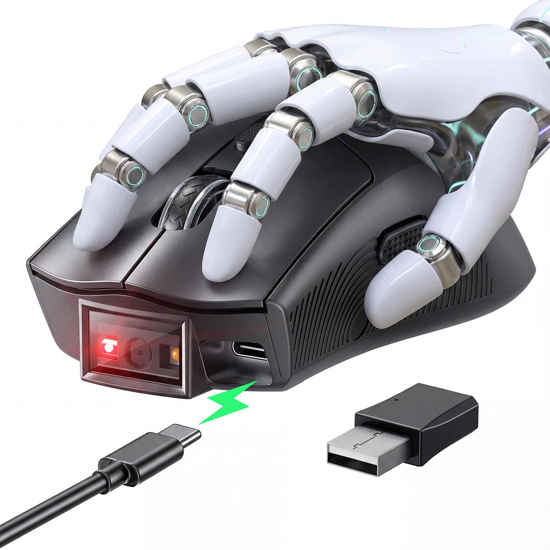 Eyoyo Wireless Mouse Barcode Scanner: 2-in-1 Bluetooth QR-Code-Scanner und Maus-Kombination mit 1200