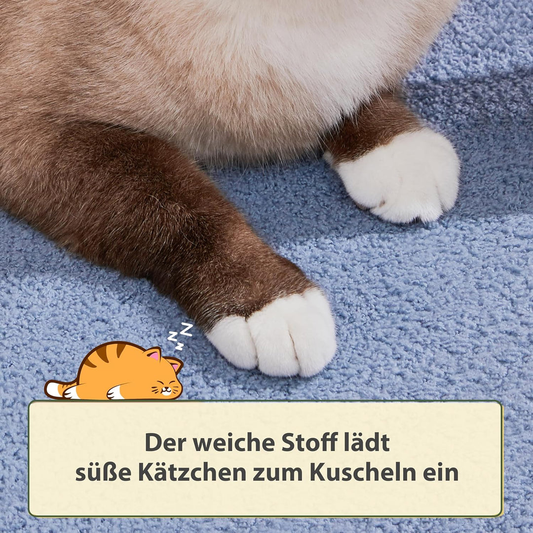 Yaheetech Kratzbaum, Ozean Design Katzenbaum Katzenkratzbaum, mit Plattform Raumkapsel Sisalstämme,
