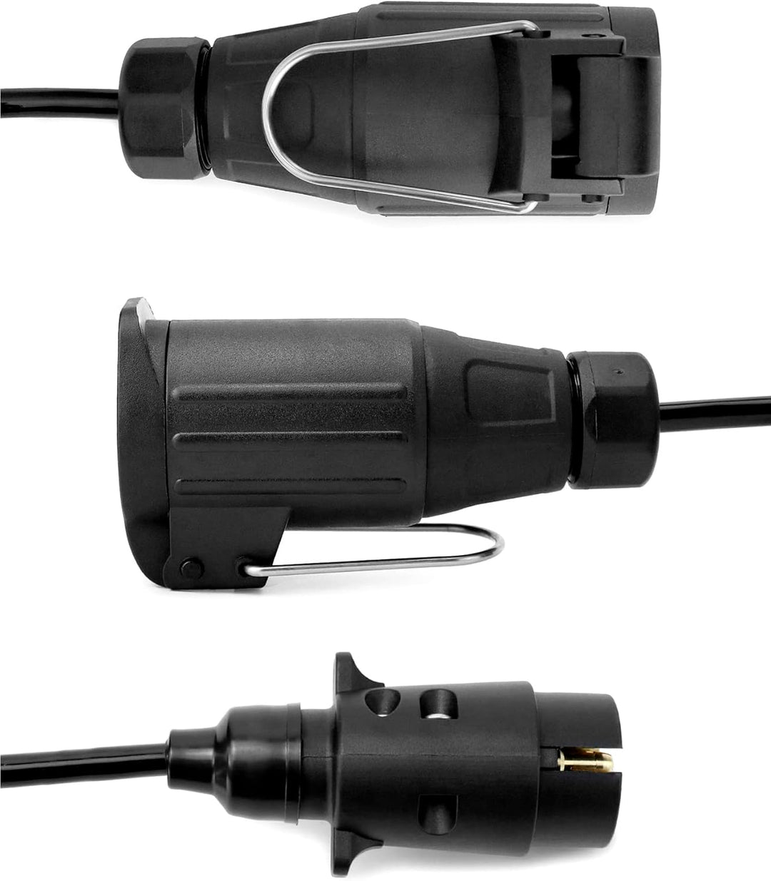 QWORK® 2M Anhänger Adapterkabel - 7 auf 13 polig - für 12 V Systeme für Wohnwagen KFZ Caravan RV Tra