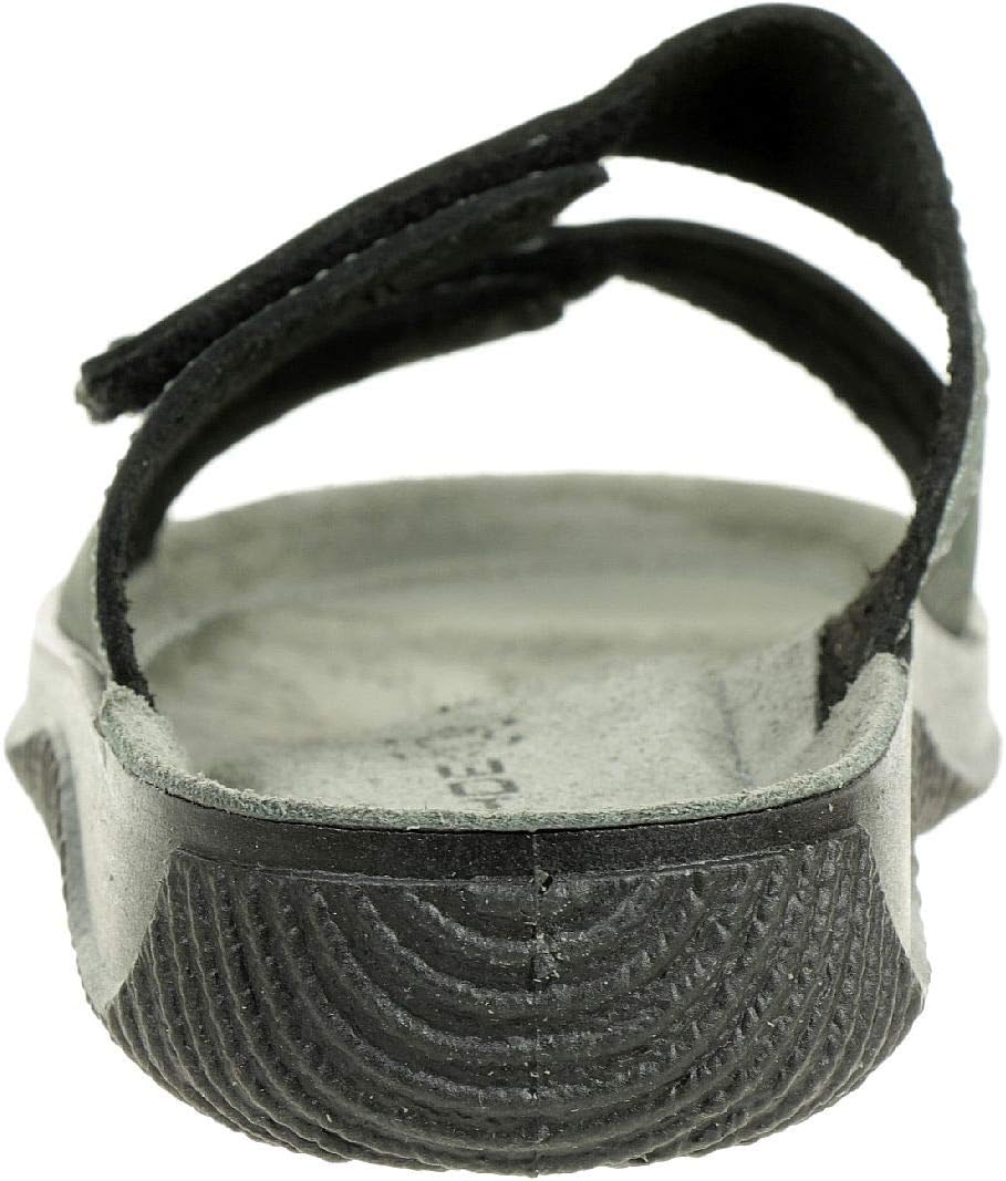 Rohde 1987 Soltau H Schuhe Sandalen Pantoletten Leder Clogs, Schwarz