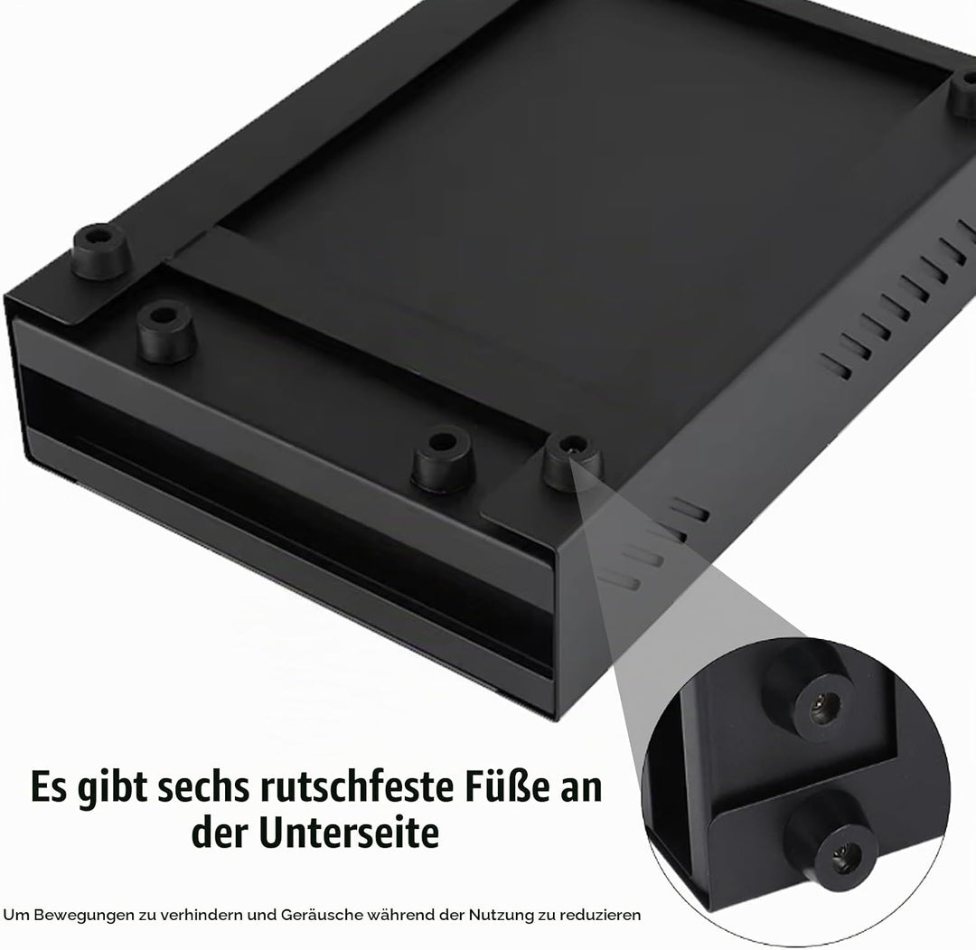 Kaffeesatz Abklopfbehälter für Siebträger, 35 x 25 x 8 cm Edelstahl Knock Box für Espresso Siebträge