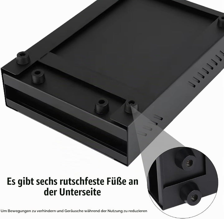 Kaffeesatz Abklopfbehälter für Siebträger, 35 x 25 x 8 cm Edelstahl Knock Box für Espresso Siebträge