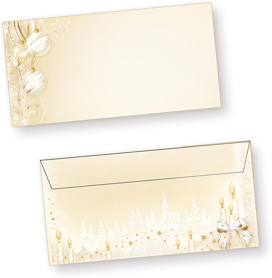 Weihnachtsbriefpapier Weihnachtsmärchen Set (25 Sets ohne Fenster) weihnachtliches Papier A4 Briefpa