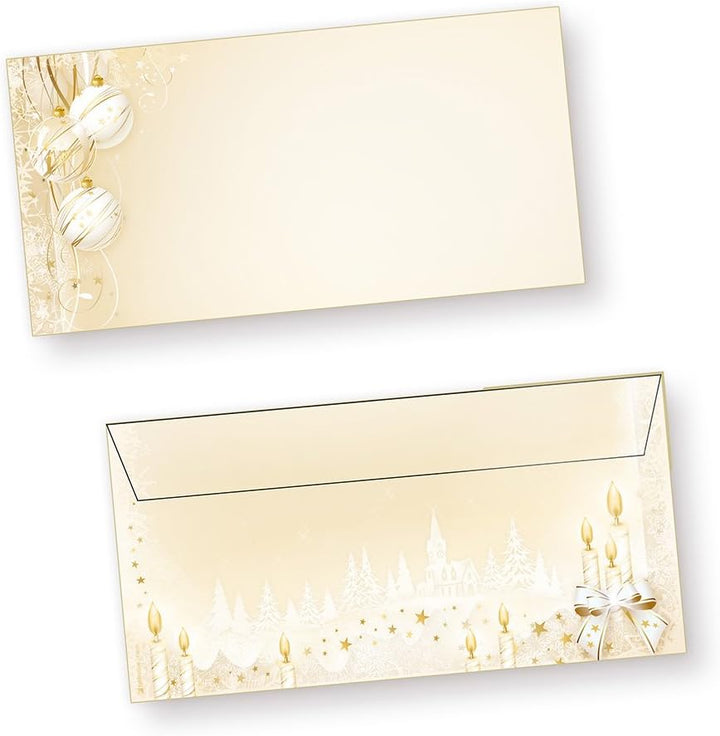 Weihnachtsbriefpapier Weihnachtsmärchen Set (25 Sets ohne Fenster) weihnachtliches Papier A4 Briefpa