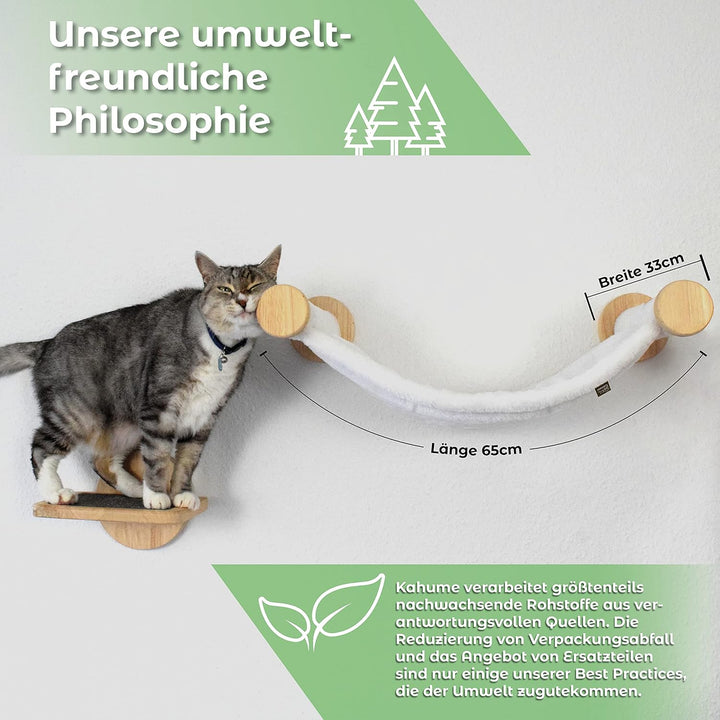 Katzenhängematte zur Wandmontage, ECO Katzenbett Katzen Hängematte für die Wand, zur Erweiterung Ein
