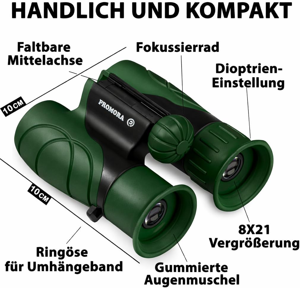 Fernglas für Kinder - Optimales Geschenk für Jungen und Mädchen - Starke Vergrösserung 8X21 – Umfang