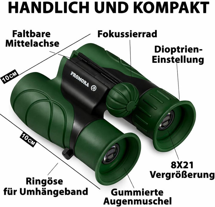 Fernglas für Kinder - Optimales Geschenk für Jungen und Mädchen - Starke Vergrösserung 8X21 – Umfang