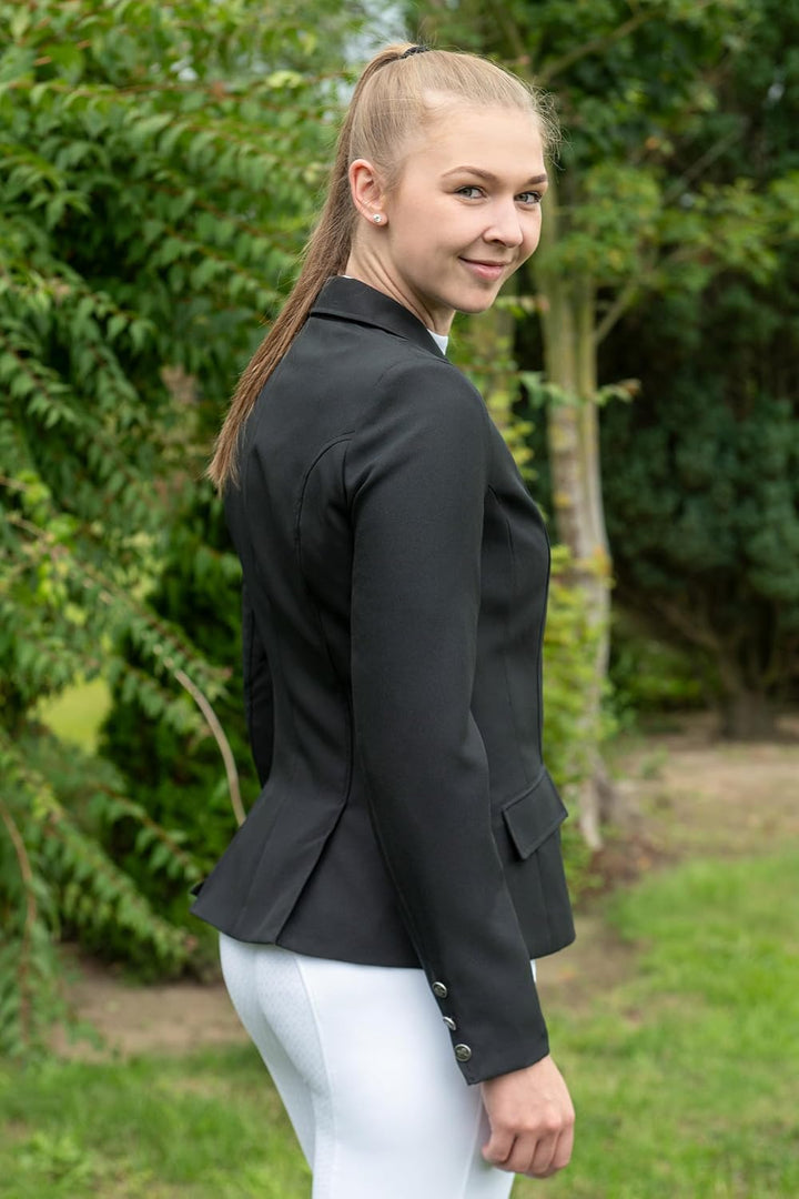 HKM 3341 Turnierjacket Marburg, Reitjacket Reitjacke schwarz Mädchen 128 128 Schwarz, 128 Schwarz