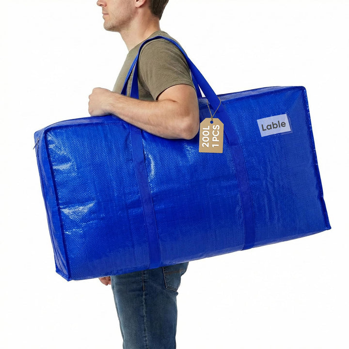 NOCOEX Extra Grosse Heavy-Duty Aufbewahrungstasche - 200L Wasserdicht Umzugstaschen mit Reissverschl