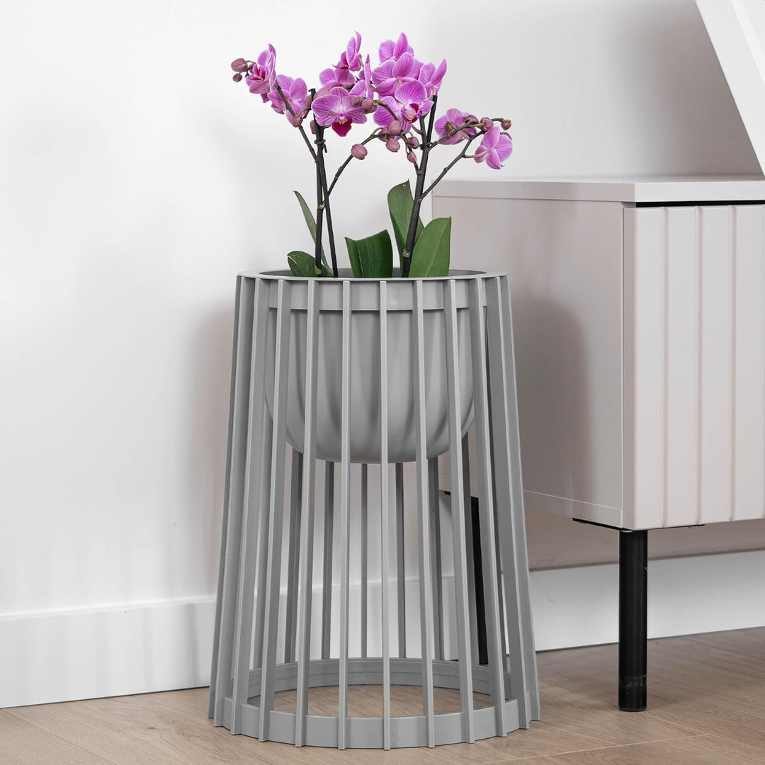 KADAX Blumentopfständer Aytre, Blumenständer aus Kunststoff, Pflanzenständer, Pflanzentisch, Blument