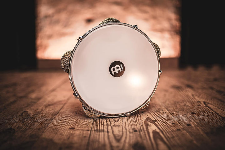 MEINL Percussion Artisan Edition Riq Drum - 8 3/4" White Pearl, Mosaic Royale (AERIQ1)