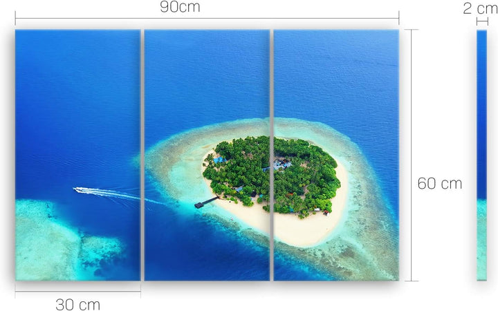 ge Bildet Bild auf Leinwand | Landschaftsbilder - Kleine tropische Insel im Ozean - Malediven R in 9