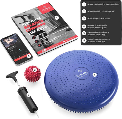 Balance Pad Kissen Balancekissen Balanceboard Balancepad Set XL + Trainings-eBook | Ballsitzkissen B