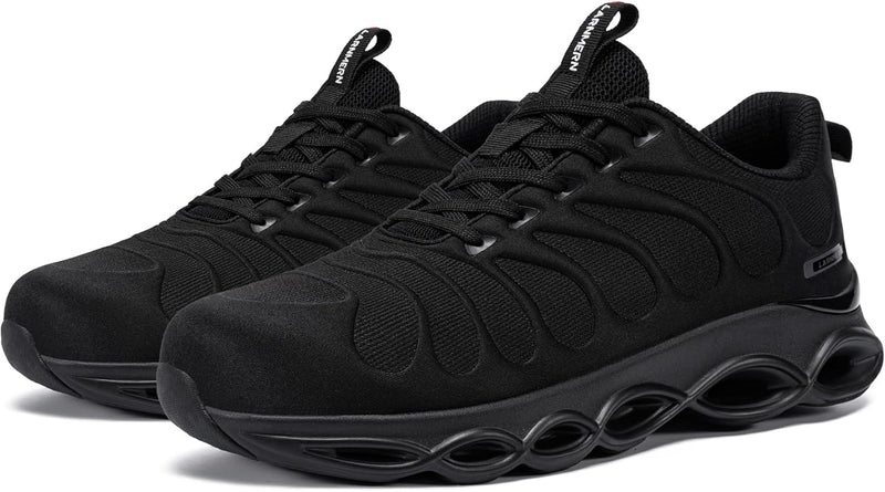 LARNMERN Arbeitsschuhe Herren Sicherheitsschuhe Mode Anti Smashing Stahlkappenschuhe Atmungsaktiv Dä