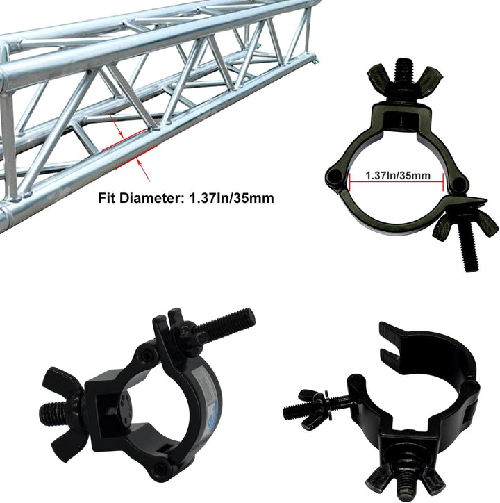Truss Clamp-JLTPH 5 Stück Heavy Duty 32-35 mm Bühnenbeleuchtung Haken Klemme/Lautsprecher Ständer be