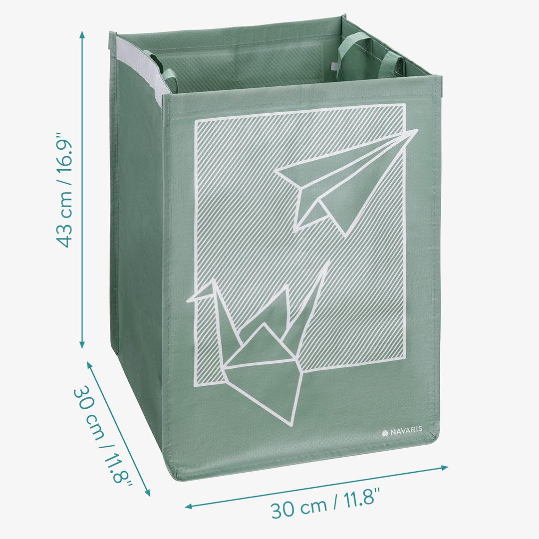Navaris 4er Set Recycling Taschen für Glas Plastik Metall und Papier - 4fach Mülleimer Müllsortierer