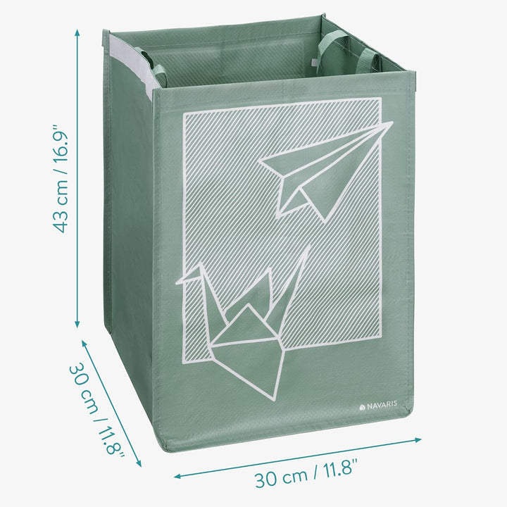 Navaris 4er Set Recycling Taschen für Glas Plastik Metall und Papier - 4fach Mülleimer Müllsortierer