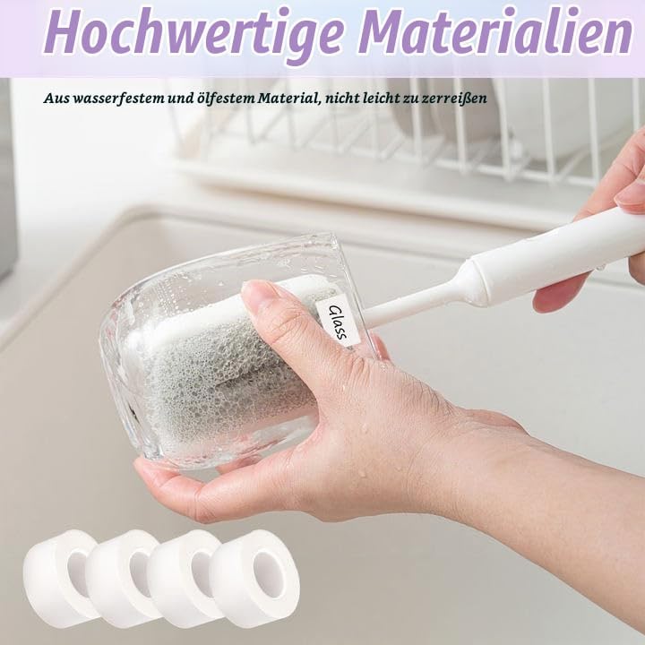 4 Rollen Etikettenband Geeignet für Etikettendrucker Wasserfeste Etikettenband Drucken Sie Barcode,