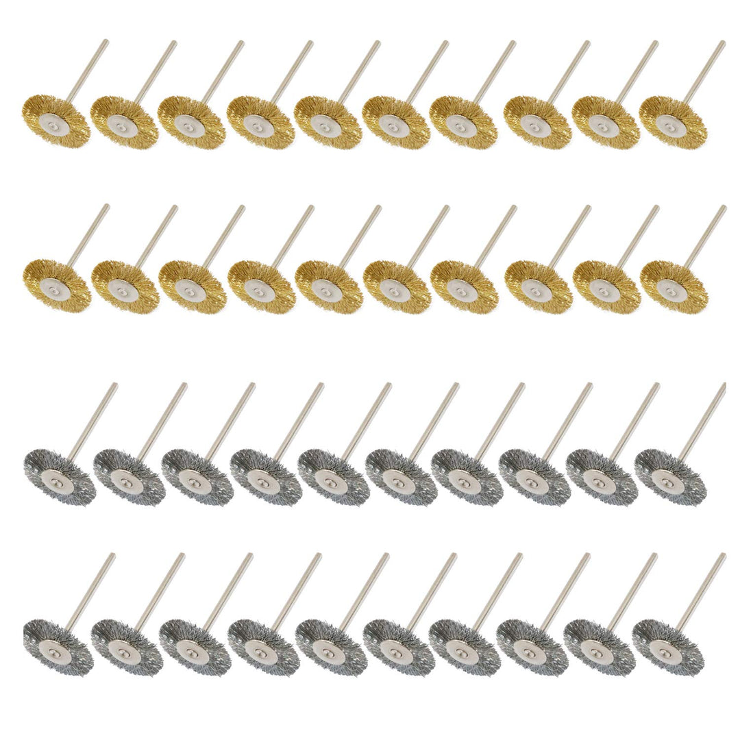 CNMADE 40 Stück 3mm Metall Polierbürste