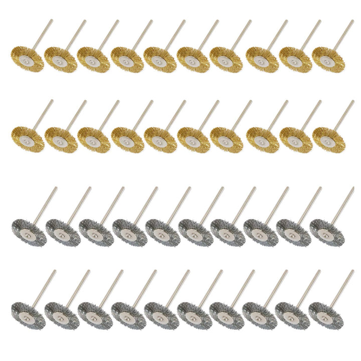 CNMADE 40 Stück 3mm Metall Polierbürste