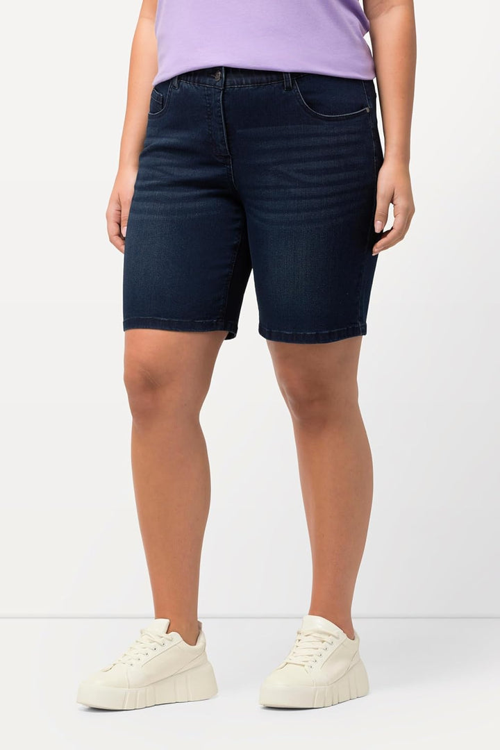 Ulla Popken Damen Freizeithose, Blue Denim