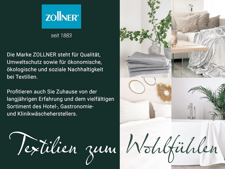 ZOLLNER 25er Set Mundservietten 100% Baumwolle, 40x40 cm, Weiss 40 x 40 cm (25er Set) Weiss, 40 x 40