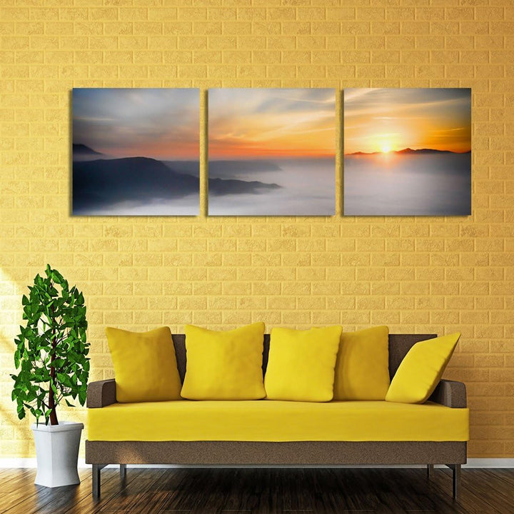 Feeby. Leinwandbild, Bilder, Wand Bild - 3 Teile - Panoramabild, Wandbilder, Kunstdruck 150x50 cm, S