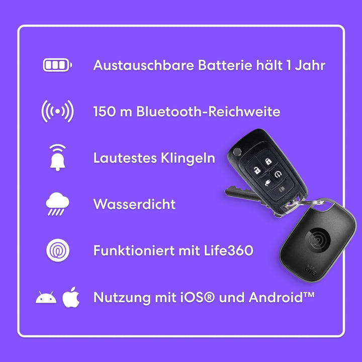 Tile by Life360 Pro (2024) – Leistungsstarker Bluetooth-Tracker, Schlüssel- und Gegenstandsfinder fü