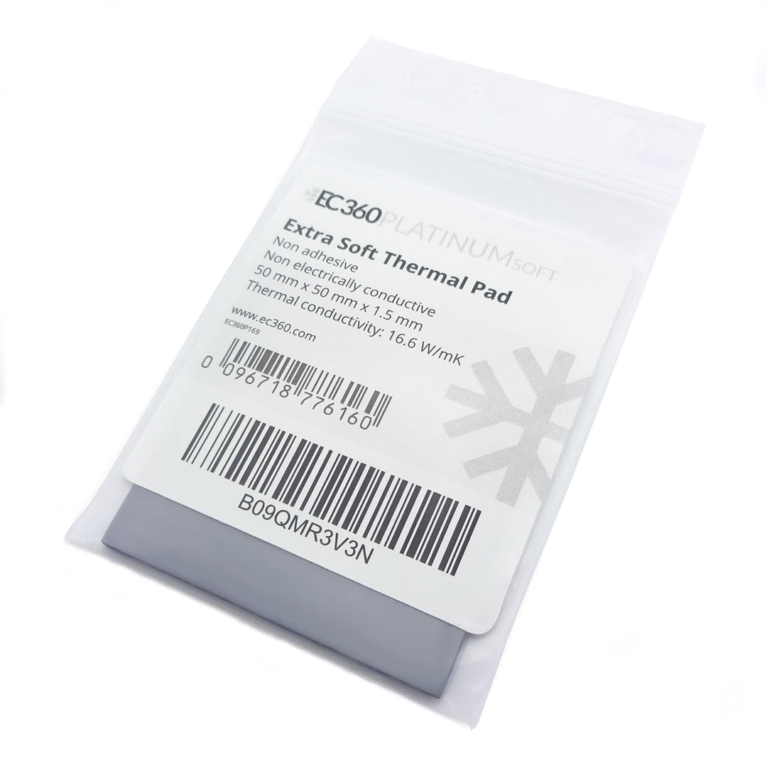 EC360® PLATINUM SOFT 16,6W/mK Wärmeleitpad (50 x 50 x 1,5 mm, Soft), 50 x 50 x 1,5 mm, Soft