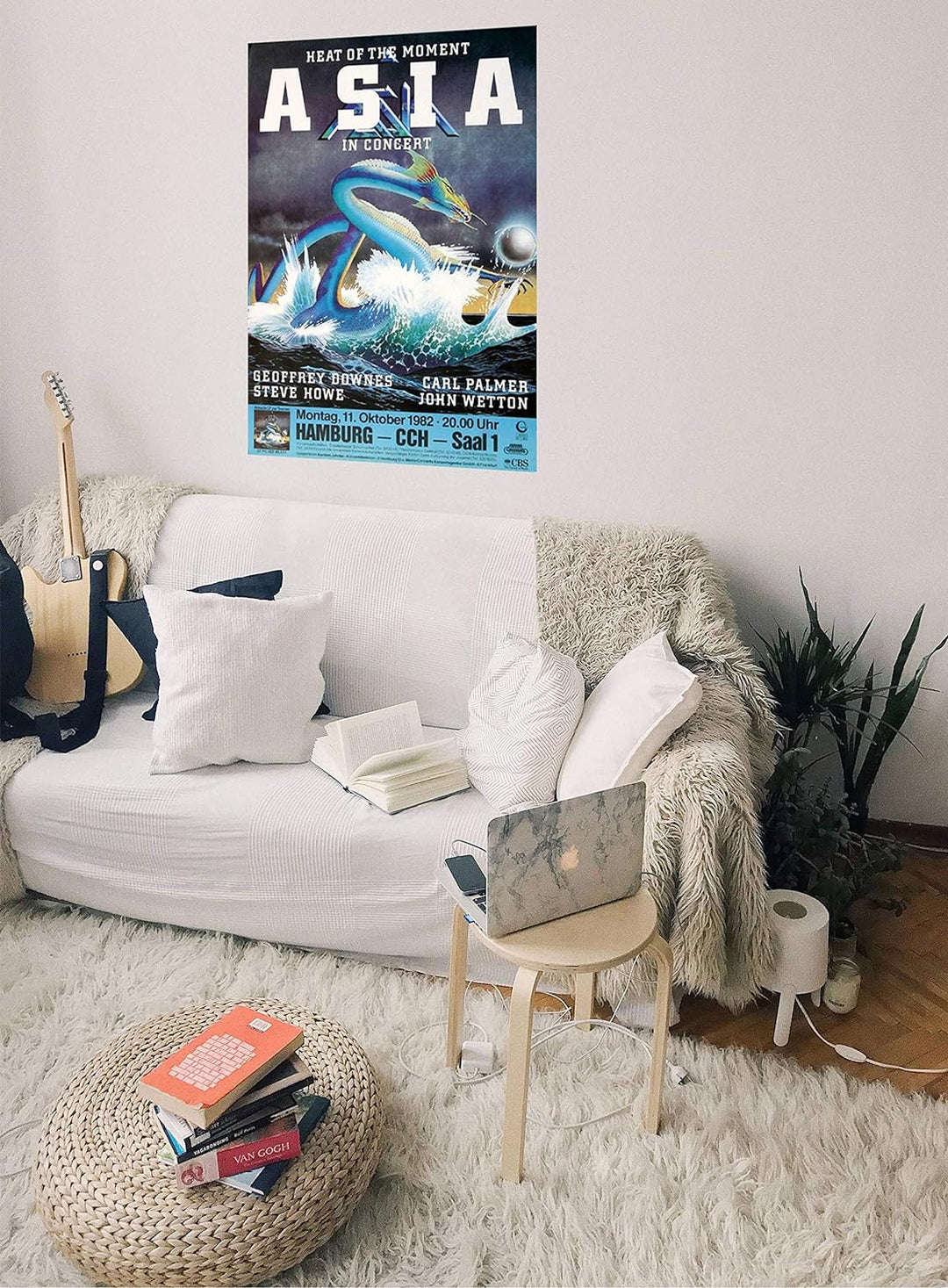 Asia - Only Time Will Tell, Hamburg 1982 » Konzertplakat/Premium Poster | Live Konzert Veranstaltung