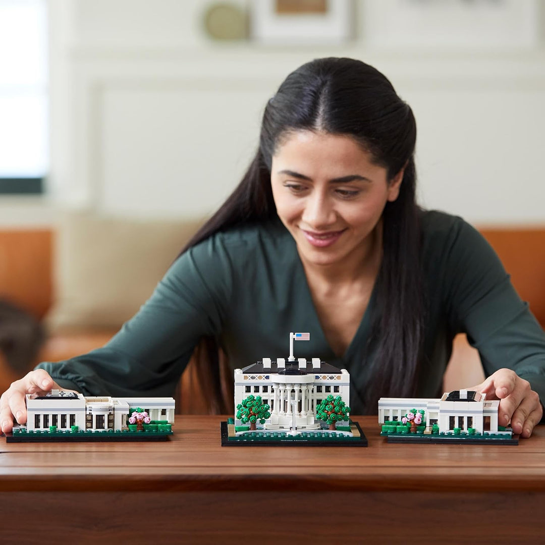 LEGO 21054 Architecture Das Weisse Haus, Modellbaussatz für Erwachsene, Set zum Stressabbau und eine